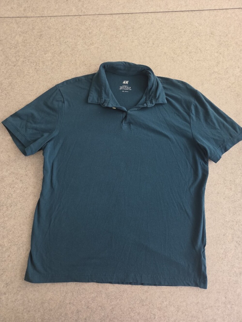 H&M Men's Dark Teal Polo Shirt